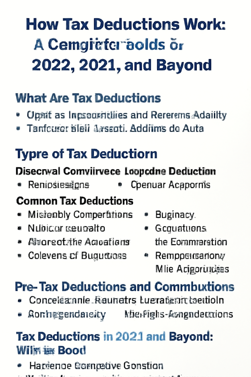 How Tax Deductions Work