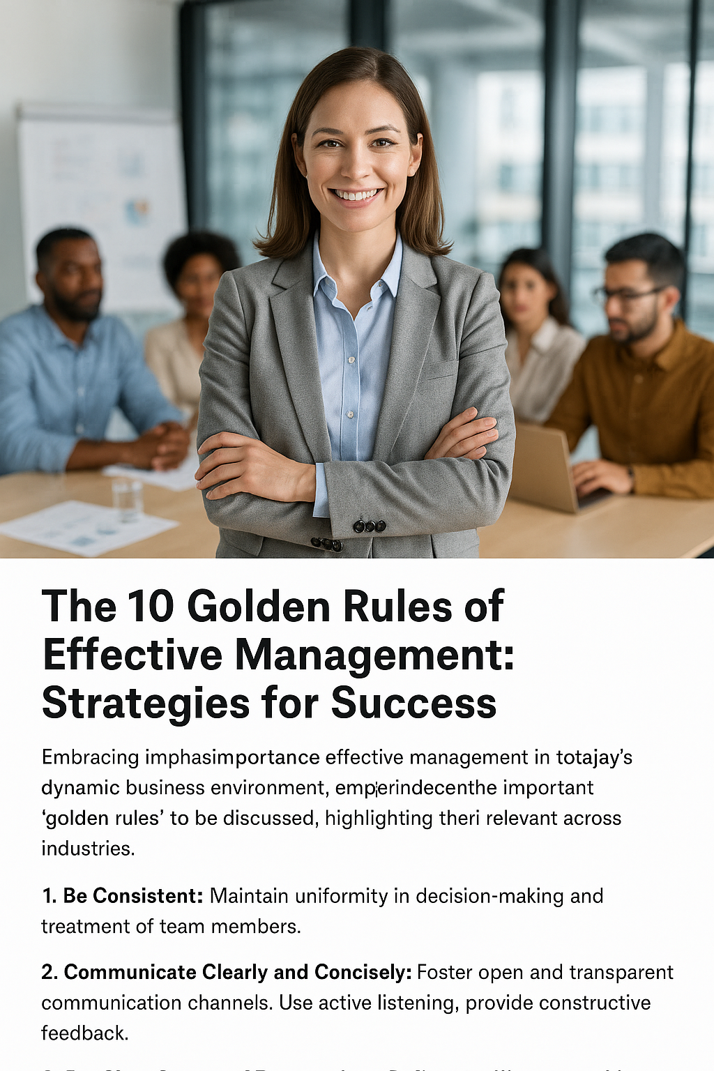 The 10 Golden Rules of Effective Management: Strategies for Success